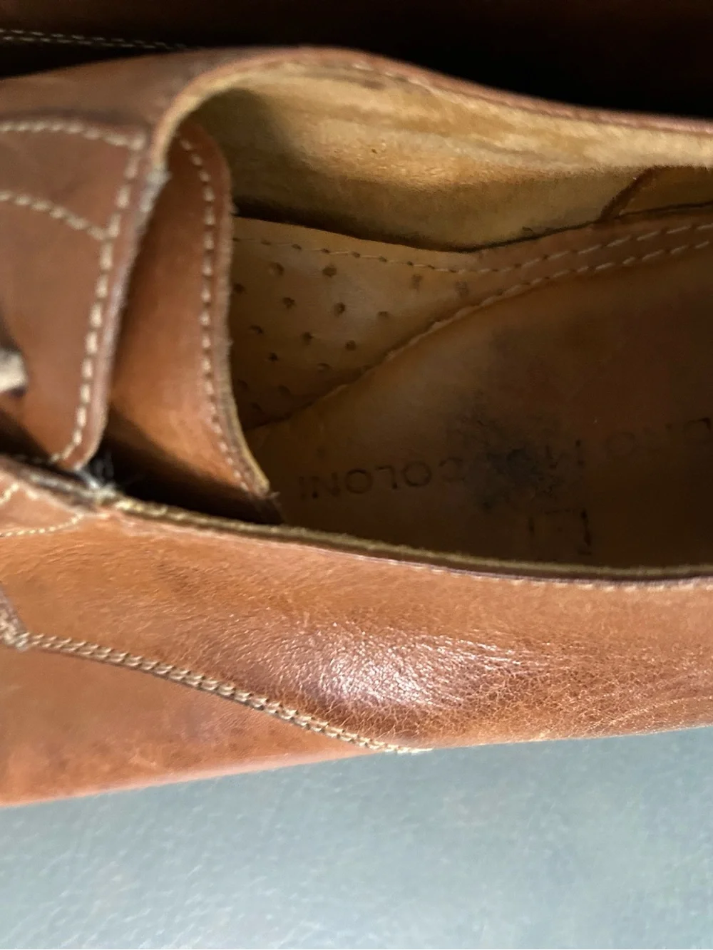 Sandro Moscoloni  Men's Classic Brown Leather Lace-Up Dress Shoes